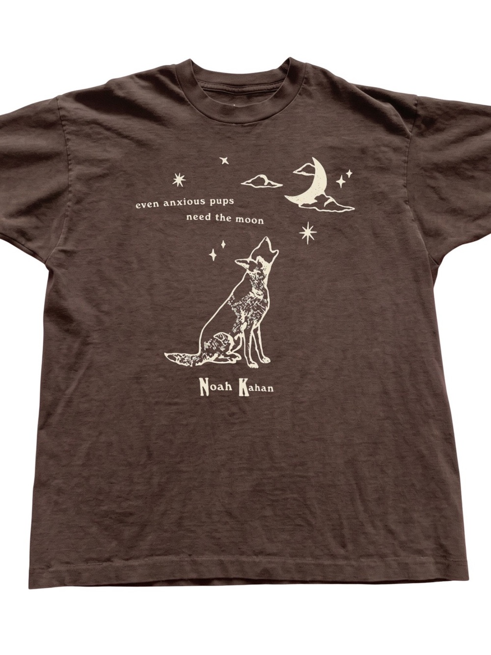 Gildan  'Even Anxious Pups Need the Moon' Brown Graphic Tee